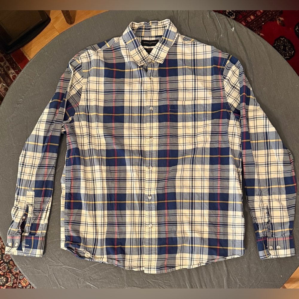 Banana Republic Multicolor Plaid Button Down Shirt